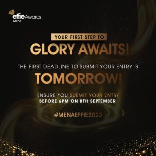 READY TO SUBMIT YOUR ENTRY? ✨
The time has come - Ensure to complete your submission before we hit the first deadline tomorrow (at 6pm)!

Goodluck to our entrants!
Click the link in bio to access entry guidelines, forms and more.

#MarketingEffectiveness #Marketers #Creatives #Advertising #Awards #MENAEffie #AwardingIdeasThatWork #Awards #Ideas #MENAEffie2023