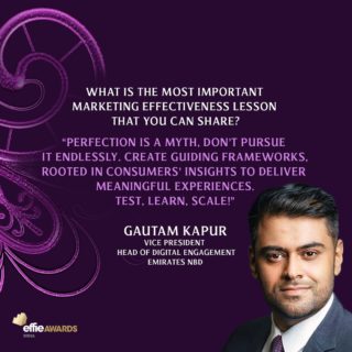 💬Judges View💬

Hear from Gautam Kapur, Vice President - Head of Digital Engagement at Emirates NBD on what is the most marketing effectiveness lesson for him?

What is the most important marketing effectiveness lesson you have learned?

Got an effective marketing campaign? Click the link in bio to submit your marketing entry.

 #MarketingEffectiveness #Marketers #Creatives #Advertising #Awards #MENAEffie #AwardingIdeasThatWork #Awards #Jury #MENAEffie2022