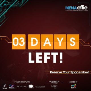 Only 3 days to go for the MENA Effie Thought-Leadership Program to take place; it is all about effective marketing with a soul.

While data and algorithms are cool, do you communicate with authenticity, creativity and most importantly, humanity? Join us on March 28 to learn more about the topic.

Reserve your space today via the link in our bio.