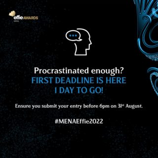 READY TO SUBMIT YOUR ENTRY?
The time has come - Ensure to complete your submission before we hit the first deadline tomorrow (at 6pm)!

Goodluck to our entrants!
Click the link in bio to access entry guidelines, forms and more.

#MarketingEffectiveness #Marketers #Creatives #Advertising #Awards #MENAEffie #AwardingIdeasThatWork #Awards #Ideas #MENAEffie2022